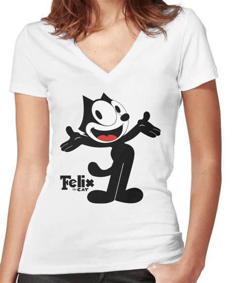 Felix The Cat Fitted V Neck T Shirt By Cifermafantasy In 2020 Felix