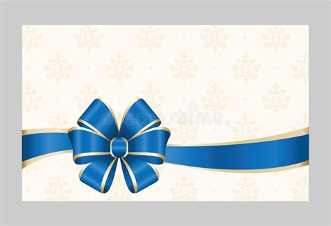 Diy ribbon storage to the rescue!. Gift Card With Blue Ribbon And A Bow Stock Vector ...