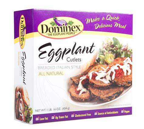 Red bell peppers add a subtle flavor and contain two. Dominex Eggplant Cutlets are today's choice for a ...
