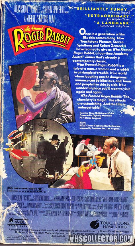 It combines the use of traditional animation and live action, with elements of film noir, and stars bob hoskins. Who Framed Roger Rabbit | VHSCollector.com