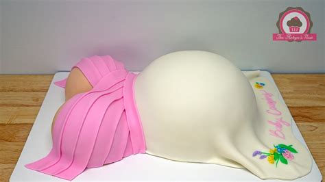 Pregnant Belly Cake Tutorial Youtube
