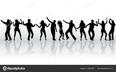 Dancing People Silhouettes Stock Vector Image By ©pablonis 130361486