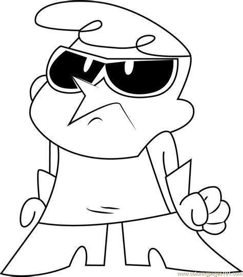 Angry Dexter Coloring Page For Kids Free Dexters Laboratory