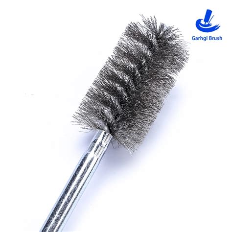 Stainless Steel Twisted Wire Tube Brushes Crosshole Internal Deburring