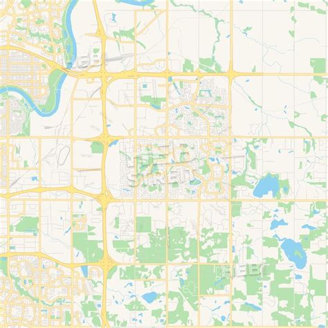 Empty Vector Map Of Strathcona County Alberta Canada