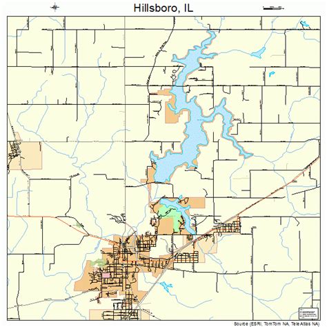 Hillsboro Illinois Street Map 1735047