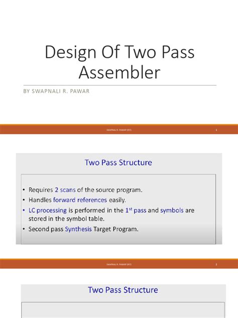 10design Of Two Pass Assembler Pdf Assembly Language Computer