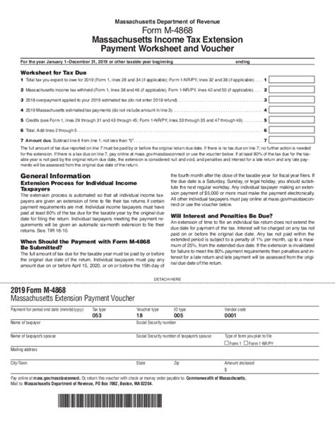 Massachusetts M 4 Form 2023 Printable Forms Free Online