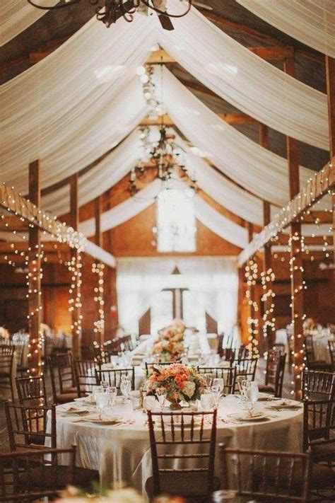 ️ 30 Rustic Barn Wedding Reception Ideas With Draped Fabric