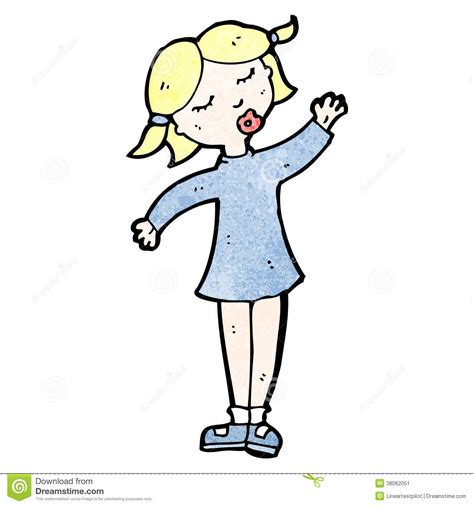 Cartoon Pretty Blond Girl Stock Image Image 38062051