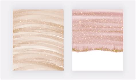 Premium Vector Rose Gold And Nude Watercolor With Glitter Luxury