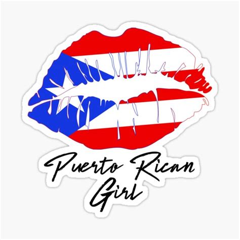 Puerto Rican Girl Lips Flag Boricua Caribbean Lover Sticker For Sale By Nztsandmore Redbubble