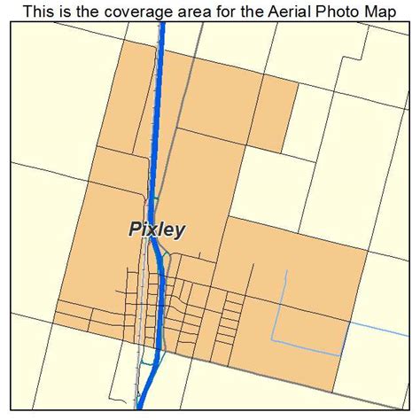 Aerial Photography Map Of Pixley Ca California