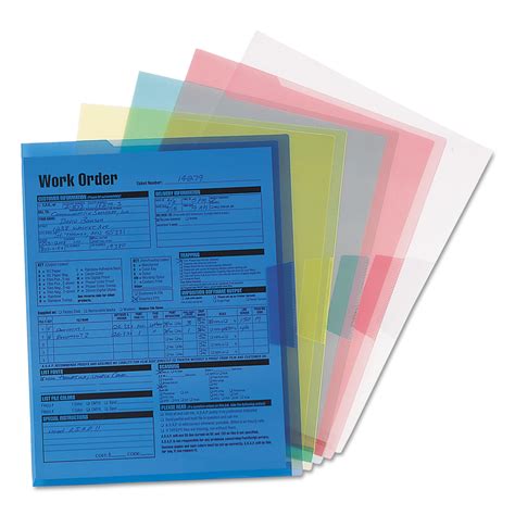 Smead Organized Up Slash Jackets Letter Poly Cleartrans Assortment