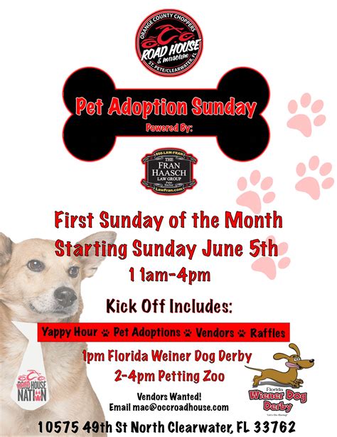 Pet Adoption Sunday at OCC Road House & Museum | Born To Ride