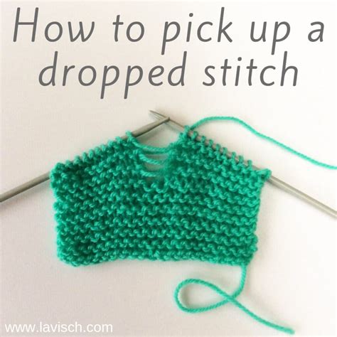 Tutorial How To Pick Up A Dropped Stitch La Visch Designs