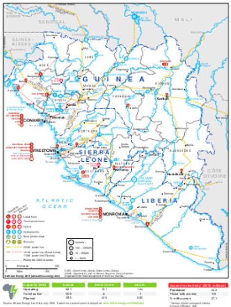 Guinea Sierra Leone And Liberia Power Map Revised August 2018