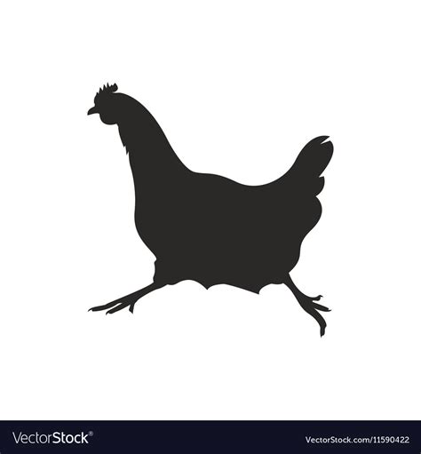 chicken silhouette royalty free vector image vectorstock