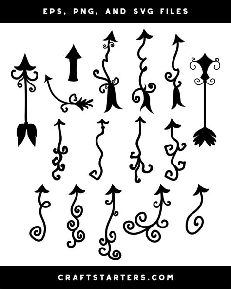 Whimsical Arrows Clipart Crooked