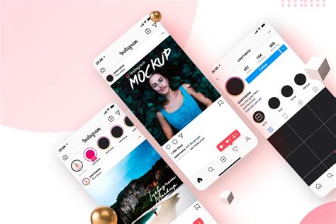 Instagram Mockup Psd Free Template Updated Graphic Cloud The Best