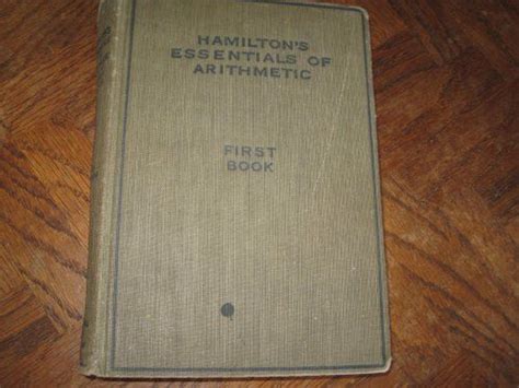 Hamilton's Essentials of Arithmetic, First Book by Samuel... https