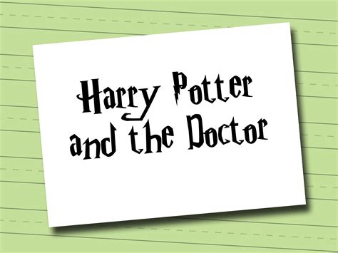 Harry tells hermione that she has to tell him if ron touches her again to let him know so he can deal with ron. How to Write a Good Fanfiction Crossover: 8 Steps (with Pictures)