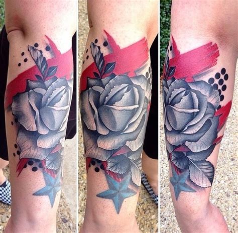 Abstract Style Rose Tattoo By David Mushaney Tattoonow