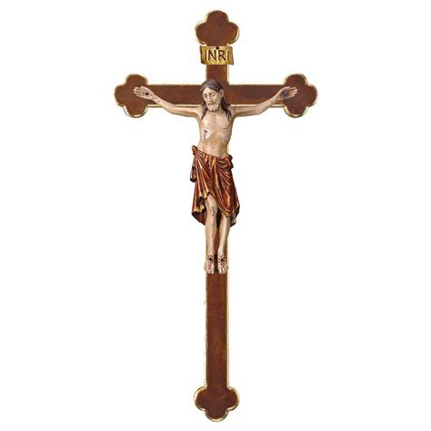 Corpus Of Christ Romanesque Red On Baroque Cross Cm 84x44 331x173