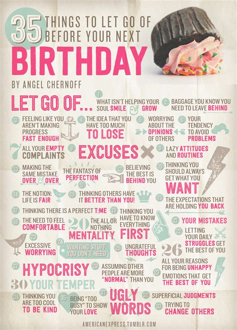 35 Things To Let Go Of Before Your Next Birthday Pictures, Photos, and ...