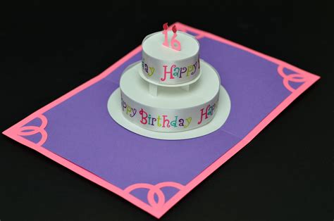 Birthdays are the one time of the day that, if gone wrong, can make some big damages! Round Birthday Cake Pop Up Card With "Happy Birthday ...
