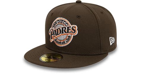 Ktz Synthetic San Diego Padres Retro Dark 59fifty Fitted Cap In Brown
