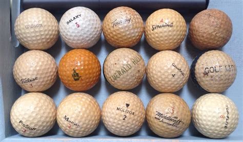 Lot Of 15 Different Vintage Golf Balls Molitor Tourney Acushnet Etc