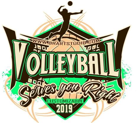 Volleyball Artwork Logo Design Vector Format For Print Ai Eps Pdf