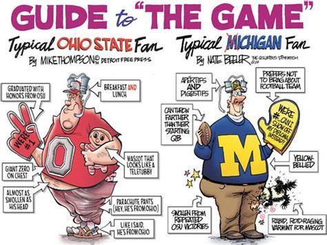 Michigan Vs Ohio State Free Press Columbus Cartoonists