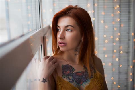 Papel De Parede Mulheres Modelo Suicide Girls Tatuagem Ruiva