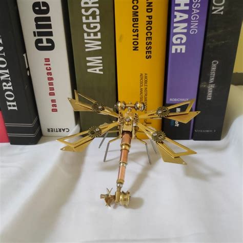 Steampunk Mechanical Insect Dragonfly All Metal Handmade Etsy