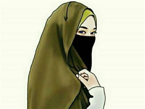 30+ Gambar Kartun Muslimah Bercadar, Syari, Cantik, Lucu ...