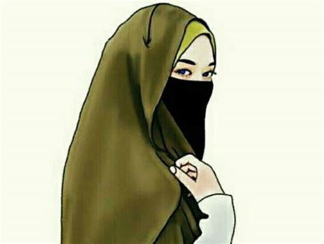 Gambar gadis muslimah sedang membaca buku. Gambar Kartun Wanita Muslimah Pakai Masker