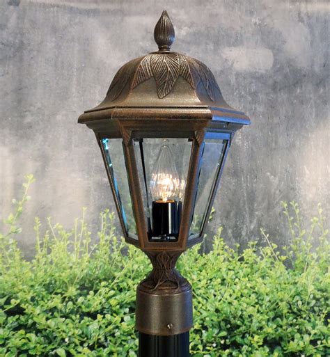 Floral Post Mounted Outdoor Light