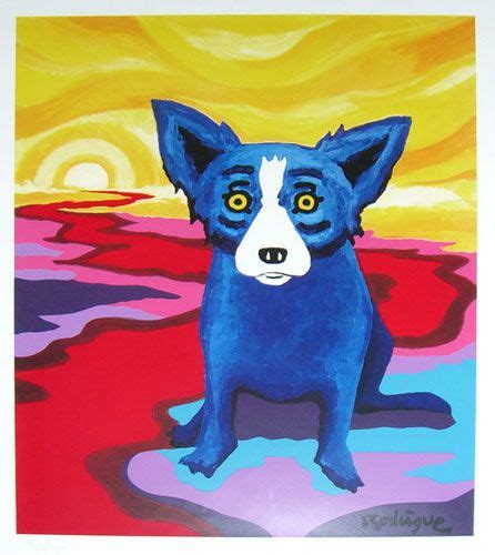 Blue Dog Blue Dog Art Blue Dog Painting Dog Artist