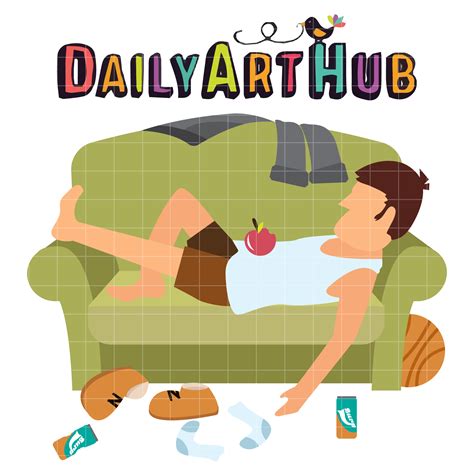 Lazy Day Clip Art Set Daily Art Hub