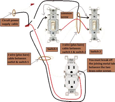 The lights are switched elsewhere too. 3 Way Switch Wiring A Switched Receptacle And Light - 3 Way Switch Wiring To Outlet Clipart ...