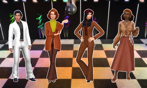 1970s Lookbook Sims 4 Decades Challenge Sims 4 Clothing Sims 4 Children