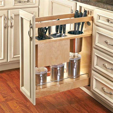 Rev A Shelf Pull Out Knife And Utensil Base Cabinet Organizer With