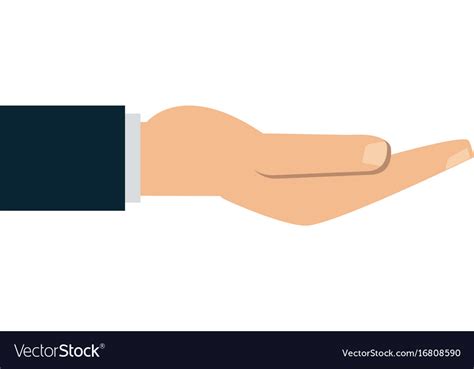 Open Hand With Palm Up Icon Image Royalty Free Vector Image