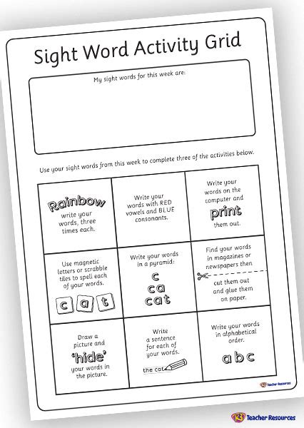 Sight Words Resources Archives K 3 Teacher Resources