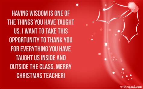 You can also send a handwritten feeling to your teacher to express your feelings. Merry Christmas Wishes For Teacher - Merry Christmas | Wishes for teacher, Christmas wishes for ...
