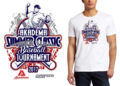 Baseball Tshirt Logo Design Akadema Summer Classic Baseball Tournament