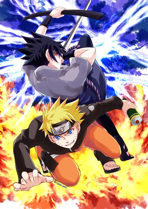 Tags Fanart Naruto Uzumaki Naruto Uchiha Sasuke Pixiv