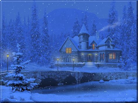 50 3d Christmas Cottage Animated Wallpaper Wallpapersafari